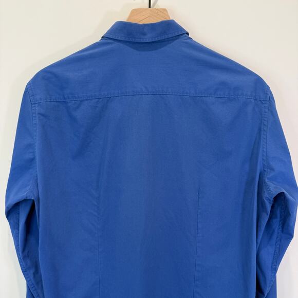 JOOP Button Down Shirt Size 39 Blue Slim Fit 100% Cotton - Picture 11 of 12